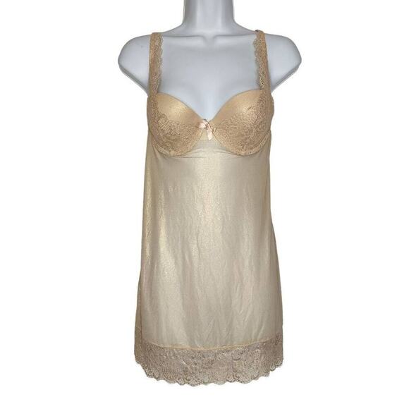Victoria's Secret Women Intimates, NWT Tan Shimmer Lace Slip Push-Up Bra, Sz 36B - Picture 1 of 9